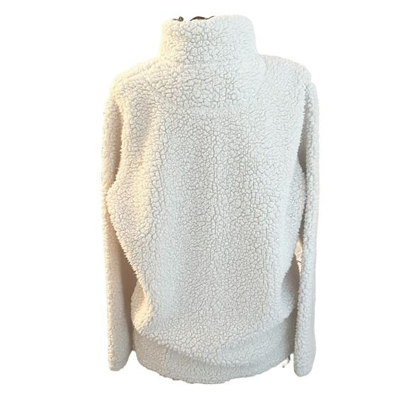 Alsoto Cream Sherpa Fleece 1/4 Zip Cozy Soft Pullover Women's Size Medium or Lg - Picture 2 of 6